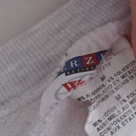 Vintage Nineties Jerzees Gray Heavyweight Embroidered Usa Crew Neck Sweater M - Picture 9 of 9